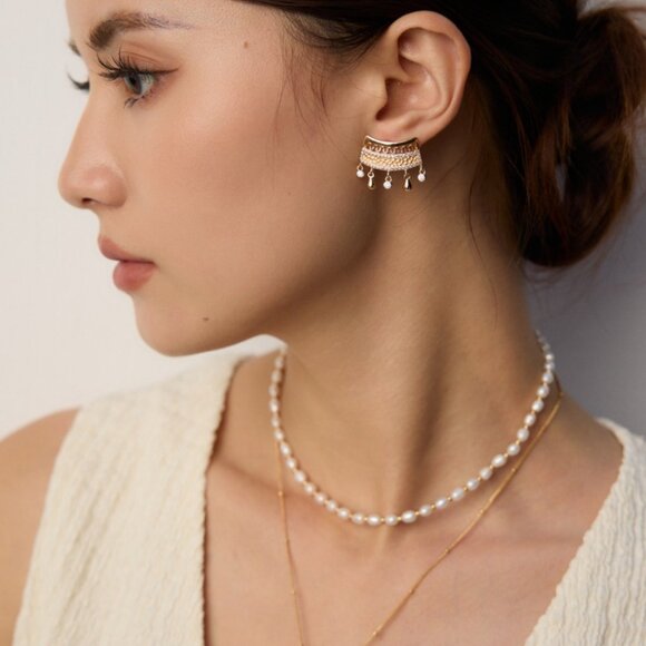 ✨ Artisan Original Pavé Crystal Chandelier Stud Earrings | S925 Gold - Picture 10 of 11